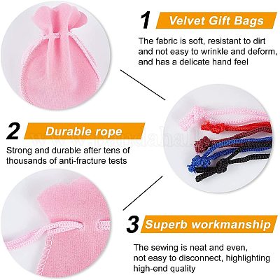 10 Pcs Velvet Bags, 9.5x7.5cm Velvet Fabric Pouches Jewelry Pouches Bags  With Iron Snap Button For Candy Gift And Bracelet Necklace Jewelery  Packaging