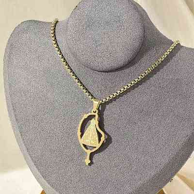 HURRISE Collier Vierge Marie 2pcs Pendentif Vierge Amovible Décoratif