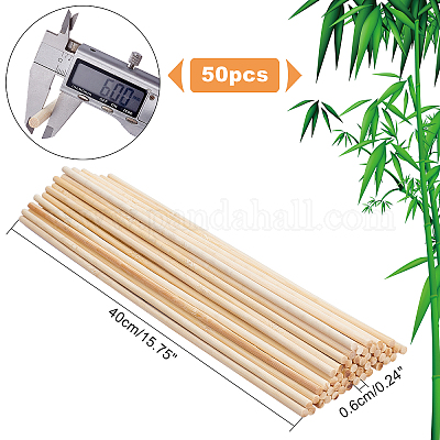 Wholesale OLYCRAFT 36Pcs Dowel Rods Wood Sticks 3mm 4mm 5mm 6mm