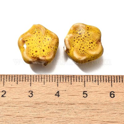 Perles en porcelaine manuelles&nbsp;PORC-H013-02-01-1