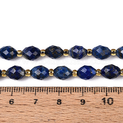 Natürlicher Lapislazuli Perlenstränge&nbsp;G-N342-35-8x6-10-1