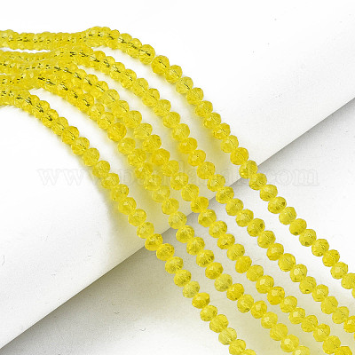 Chapelets de perles en verre électroplaqué&nbsp;EGLA-A044-T3mm-A29-1