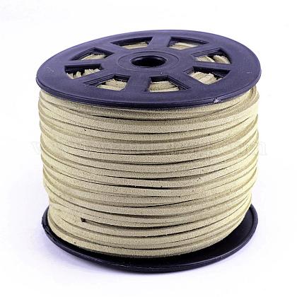 スエード調コード フェイクレース 日焼け 1 8インチ 3mm X1 5mm 約100ヤード ロール 91 44メートル ロール 300フィート ロールの通販 Jp Pandahall Com