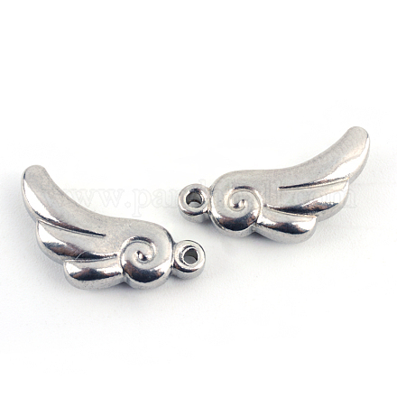 201 charms de las alas de acero inoxidable STAS-Q192-29-1