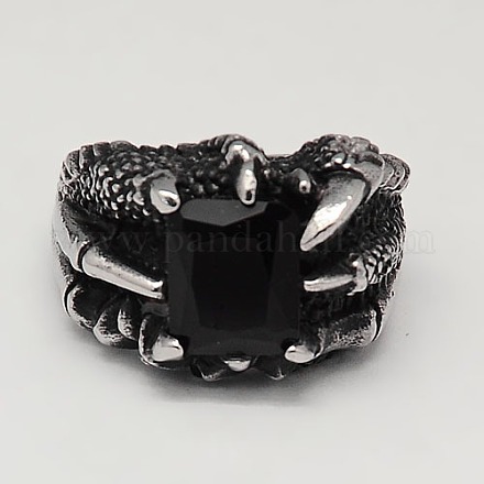 Unique Halloween Jewelry Claw Rings for Men RJEW-F006-043-17mm-1