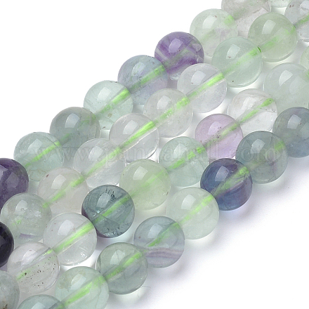 Chapelets de perles en fluorite naturel G-S150-38-6mm-1
