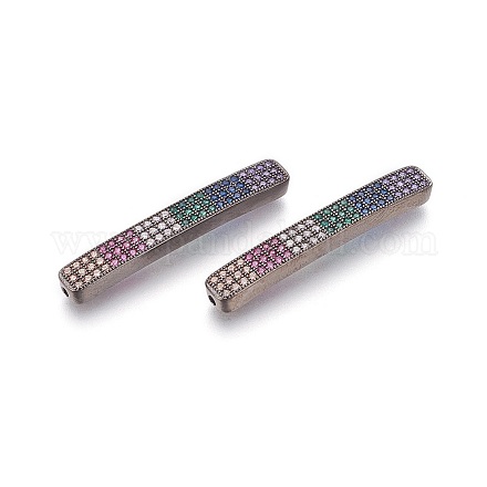 Perline zirconi micro pave  in ottone ZIRC-G146-01B-RS-1