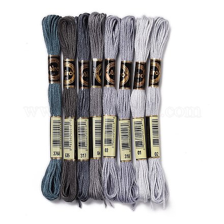 8 Skeins 8 Colors 6-Ply Polyester Embroidery Floss OCOR-M009-01A-05-1