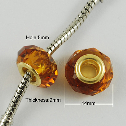 Glass European Beads GPDL-Q008-6-1