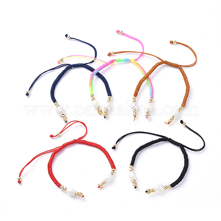 Création de bracelets de corde en nylon tressée AJEW-JB00540-1