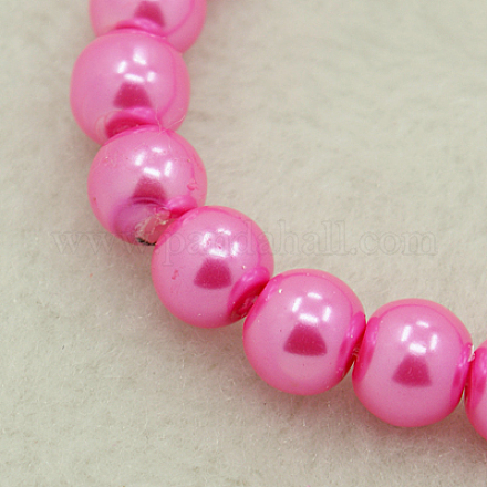 Chapelets de perles en verre nacré HY-3D-B54-1