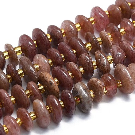 Chapelets de perles aux fraises en quartz naturel G-K245-H02-03-1