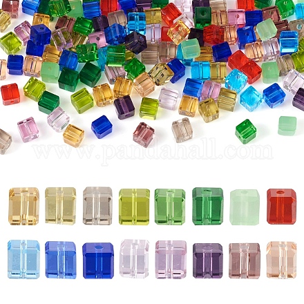 Branelli di cristallo austriaci d'imitazione di vetro di 128pcs 16 colori GLAA-TA0001-50-1