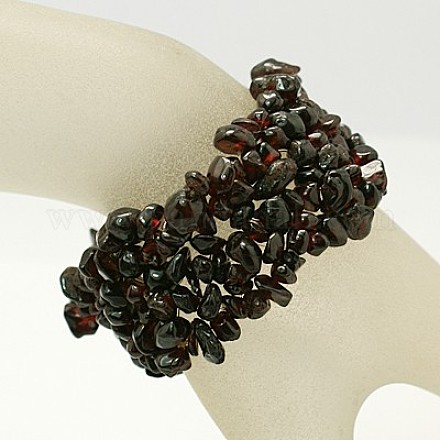 Драгоценный камень чип браслеты простирания BJEW-D093-1-1