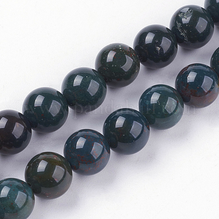 Chapelets de perles en pierre de sang naturelle G-N0120-25-8mm-1