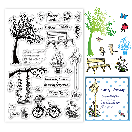 PH PandaHall Spring Flowers Clear Stamps DIY-WH0167-57-0160-1