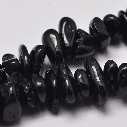 Brins de perles de tourmaline noire naturelle X-G-L444-08-1