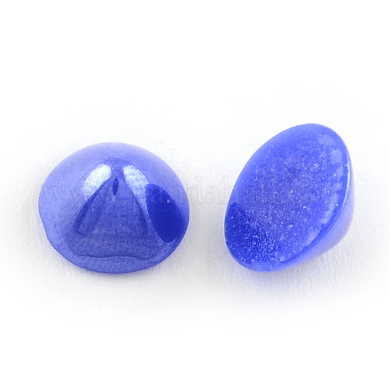 Pearlized Plated Opaque Glass Cabochons PORC-S482-04-10-1