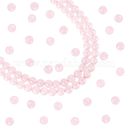 PandaHall 94pcs Rose Quartz Beads 8mm Pink Stone Beads Round Loose Beads Gemstone Spacer Beads Lucky Beads for Earrings Bracelet Jewelry Making DIY Crafts G-PH0001-57-1