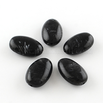 Oval Imitation Gemstone Acrylic Beads OACR-R033A-01-1