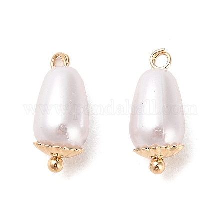 Colgantes de perlas de imitación de plástico abs KK-M266-34G-1