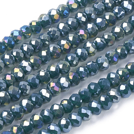 Electroplate Glass Beads Strands EGLA-R048-3mm-62-1