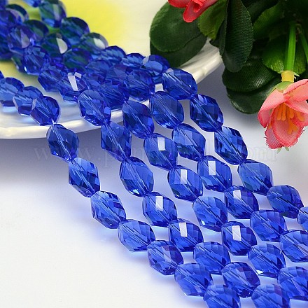 Faceted Polyhedron Imitation Austrian Crystal Bead Strands G-M190-13x10mm-13A-1