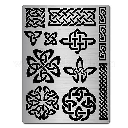 GORGECRAFT Metal Celtic Triquetra Knot Stencil Viking Symbol Wicca Reusable Stencils Templates for Painting on Wood Wall Canvas Furniture DIY-WH0289-002-1