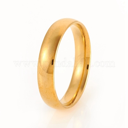 201 Stainless Steel Plain Band Rings X-RJEW-G107-4mm-7-G-1