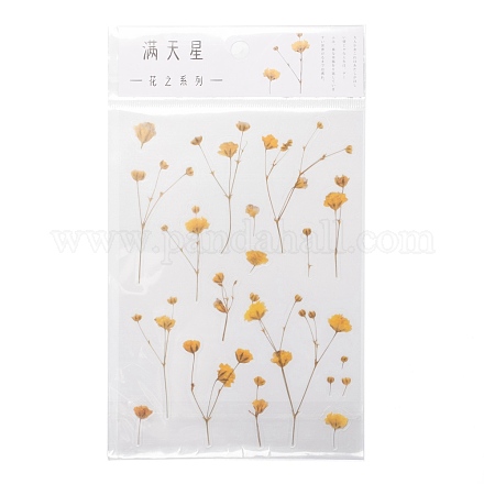 Flower Pattern Waterproof Self Adhesive Hot Stamping Stickers DIY-I063-01-1