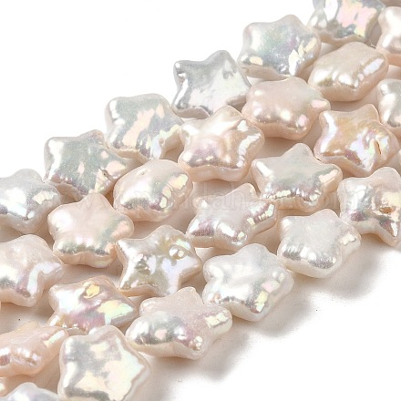 Naturales keshi abalorios de perlas hebras PEAR-E016-004-1