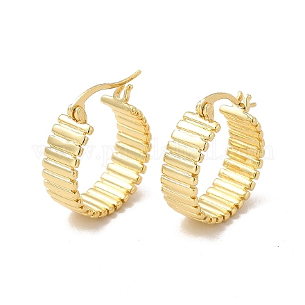 Brass Thick Hoop Earrings for Women EJEW-I279-01G-1