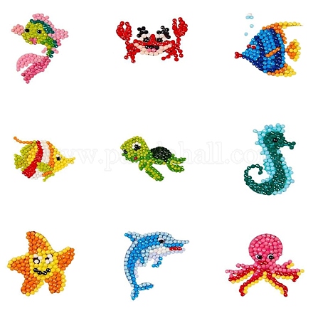 Kits de stickers diamant peinture bricolage pour enfants DIY-WH0168-55-1