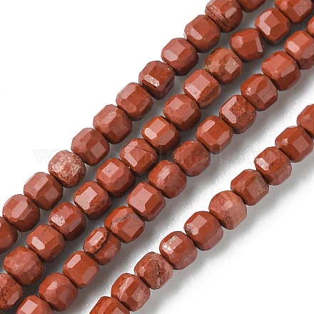 Natürliche rote Jaspis Perlen Stränge G-F748-I01-1