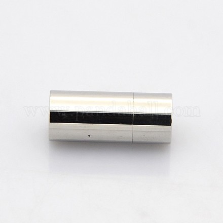 Column 304 Stainless Steel Magnetic Clasps with Glue-in Ends STAS-N041-11-1
