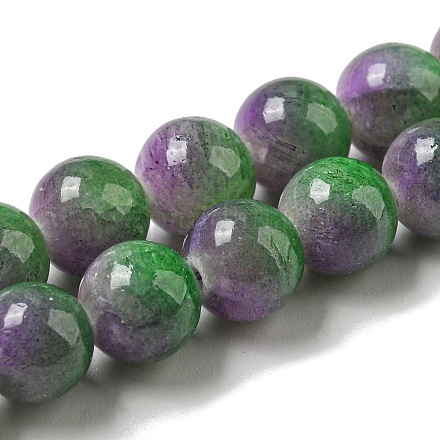 Chapelets de perles en jade naturelle teinte G-F764-02F-1
