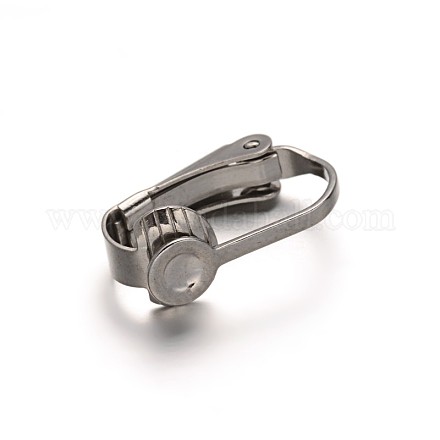 304 Stainless Steel Clip-on Earring Findings STAS-E103-05P-1