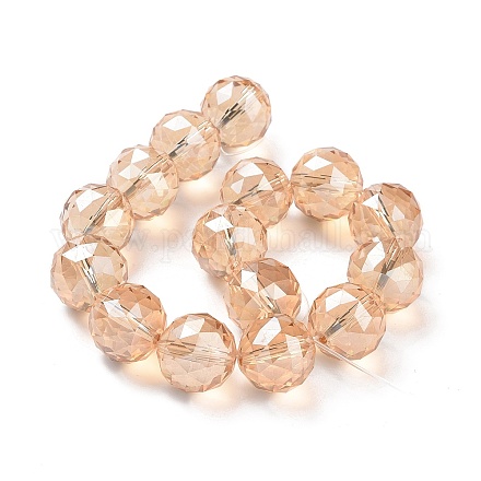 Chapelets de perles en verre électroplaqué EGLA-J140-FR03-16mm-1
