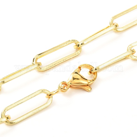 Ожерелье из латунных скрепок для мужчин и женщин NJEW-JN03713-1
