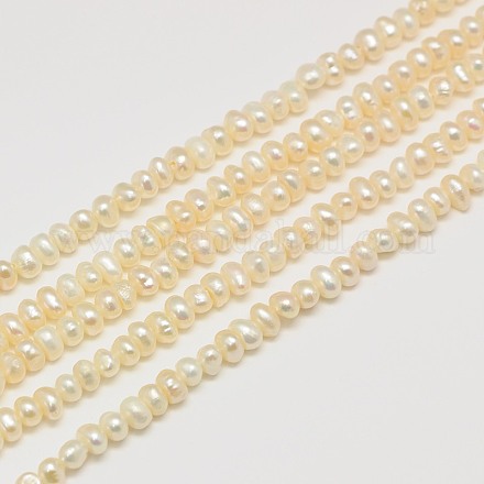 Fili di perle di perle d'acqua dolce coltivate naturali di grado b PEAR-L003-04-1