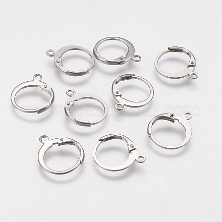 304 Stainless Steel Leverback Earring Findings X-STAS-F141-02P-1