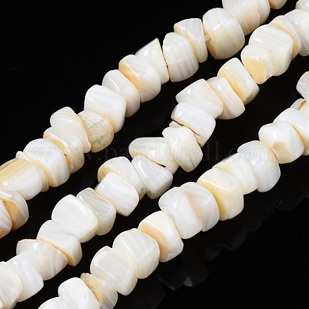 Eau douce naturelle de coquillage perles brins SHEL-S278-042-1