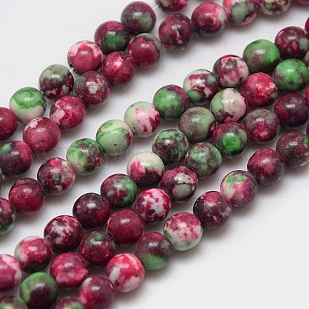 Synthetic Fossil Beads Strands G-L028-6mm-01-1
