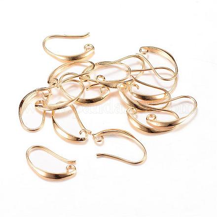 Brass Earring Hooks KK-R037-01KC-1