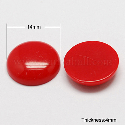 Solid Colour Dome Acrylic Cabochons SACR-S150-14mm-03-1