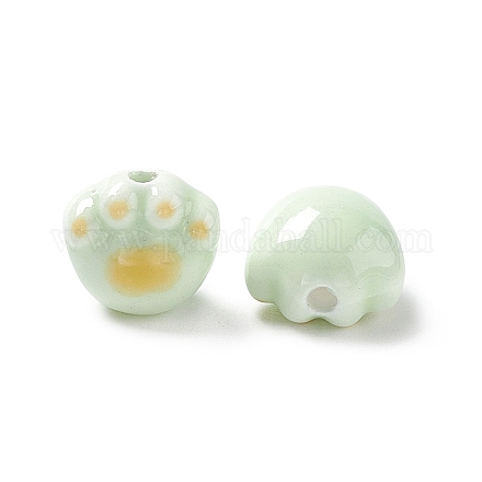 Handgemachte Porzellan Perlen gedruckt PORC-F006-01E-1