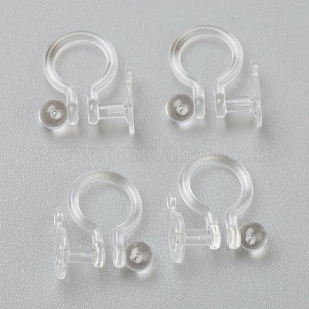Pendientes de clip de plástico fornituras KY-P001-08-1
