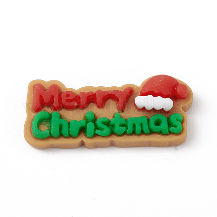 Cabochon in resina opaca a tema natalizio CRES-M013-01-1