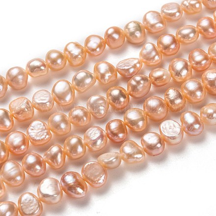 Fili di perle di perle d'acqua dolce coltivate naturali PEAR-L033-45C-1