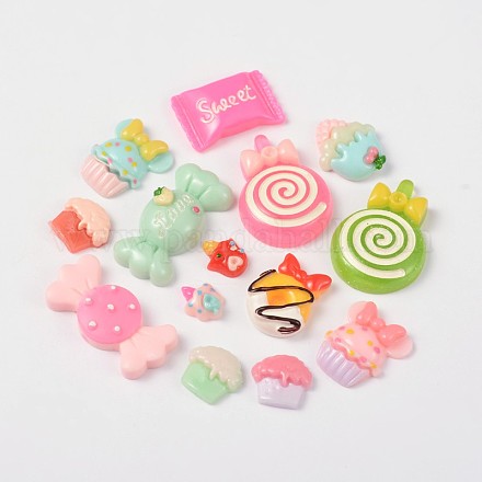 Mixed Color Candy & Cake Resin Cabochons CRES-MSMC002-45-1